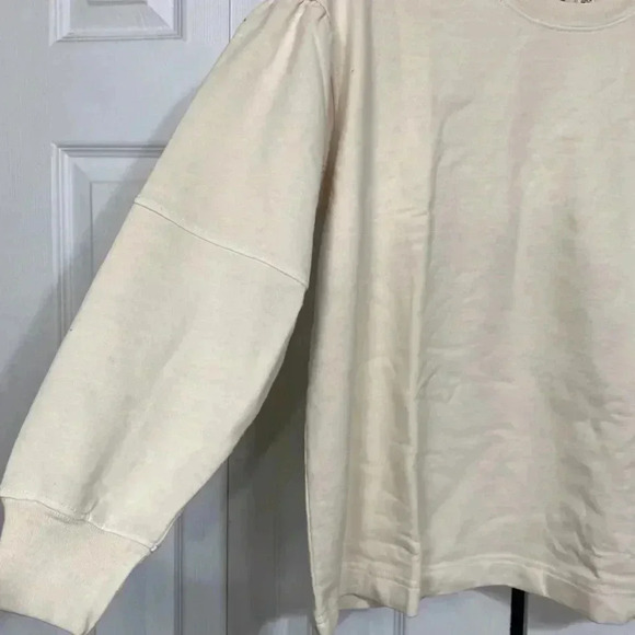 J crew Rivet & Thread cream cotton sweatshirt top shirt NWT - Picture 4 of 14